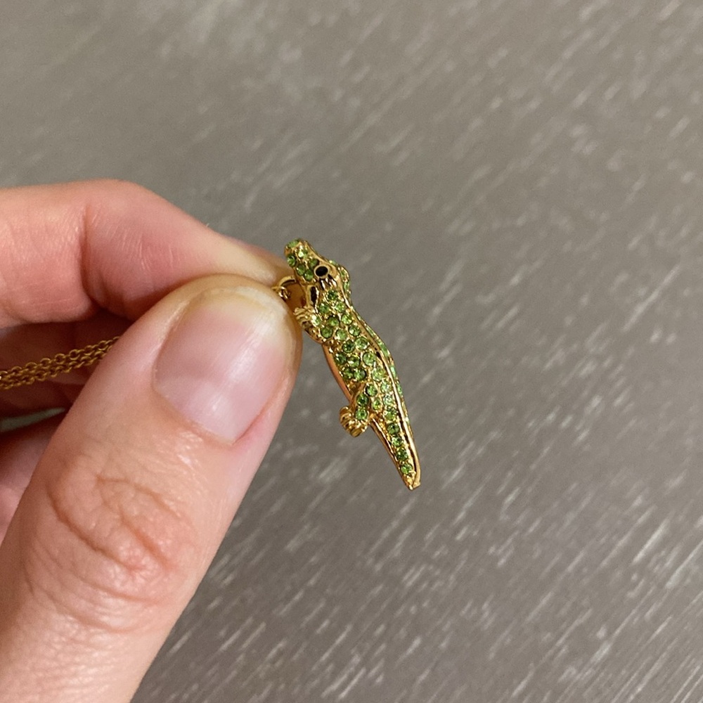 Kate Spade gold alligator necklace